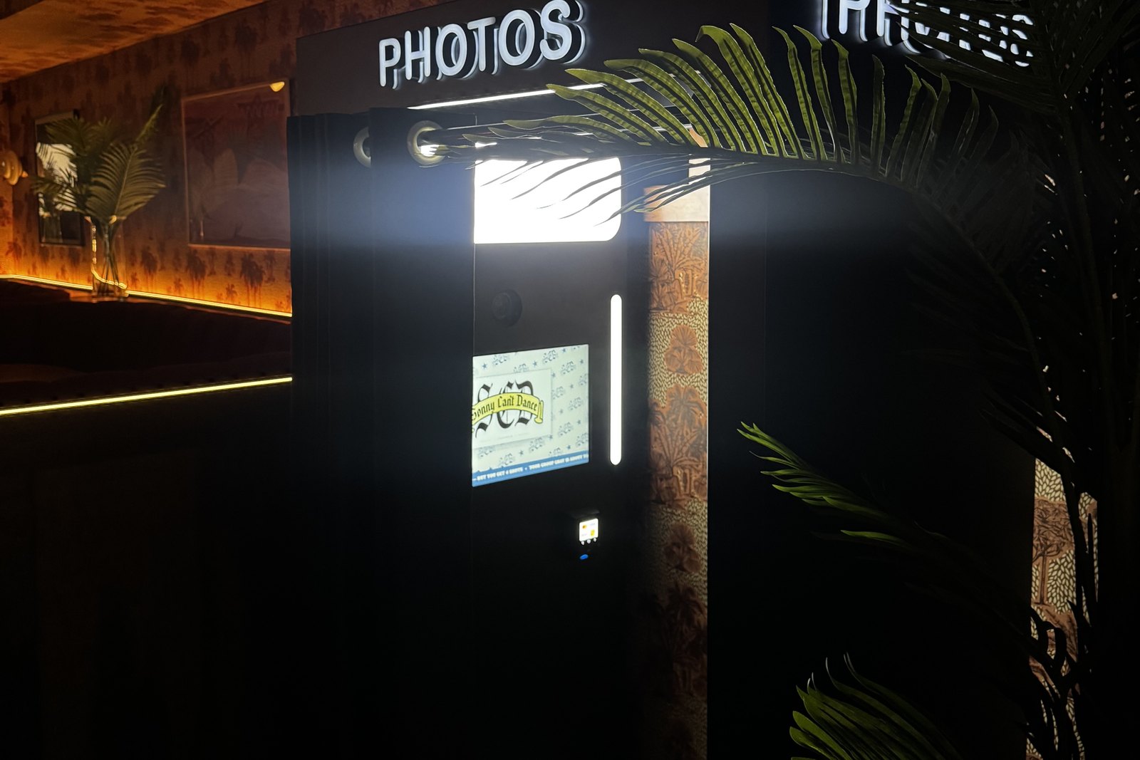 The Mirra booth installed at Sonny Can't Dance